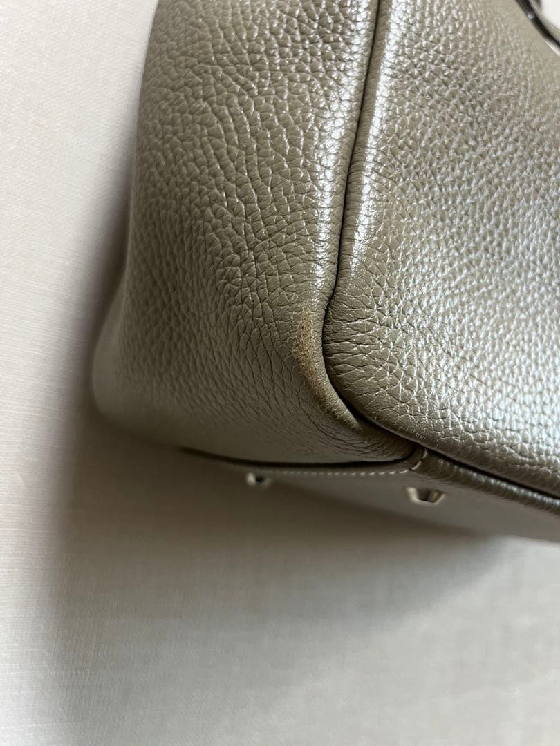 ◯専用傳濱野ハマノHamanoエトゥープミーティアバッグバッグ レザー 牛革