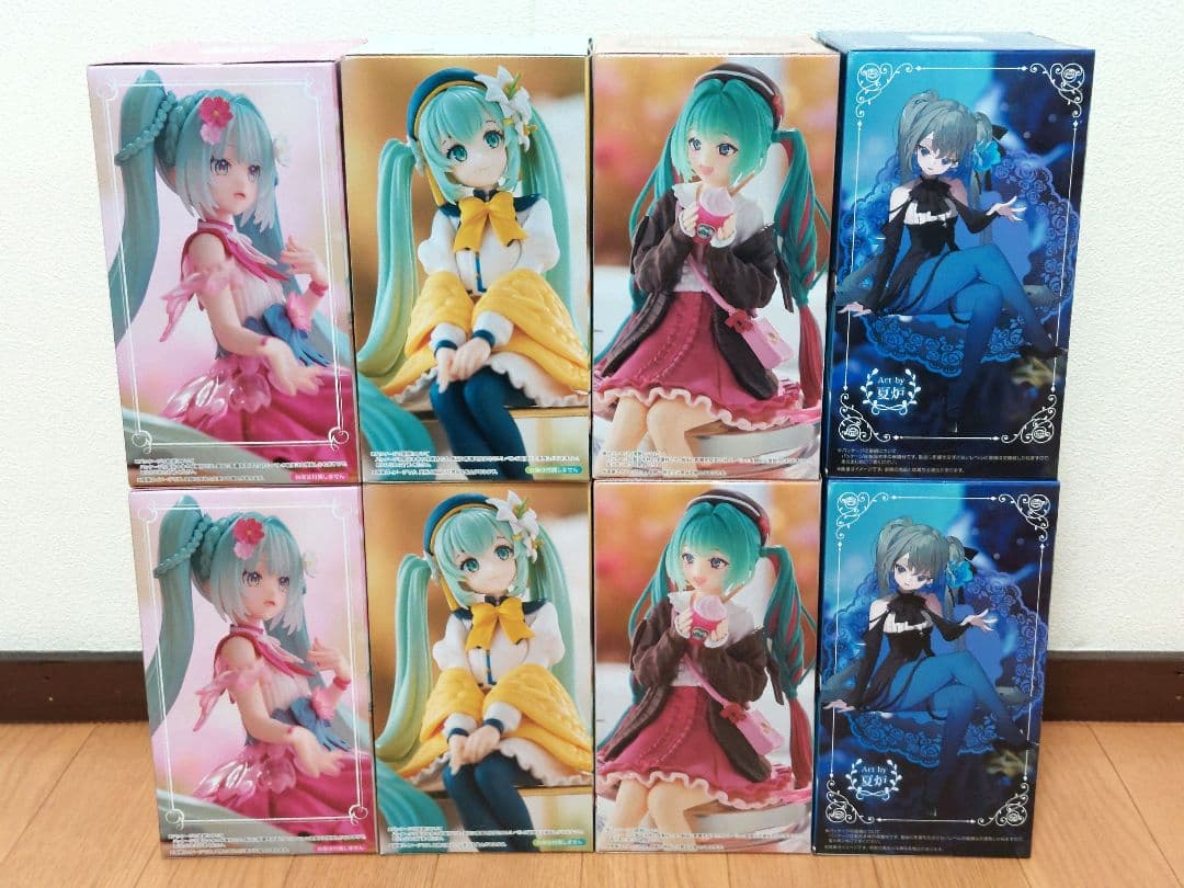 初音ミク ぬーどるストッパー フィギュア 4種 8個セット 初音ミク