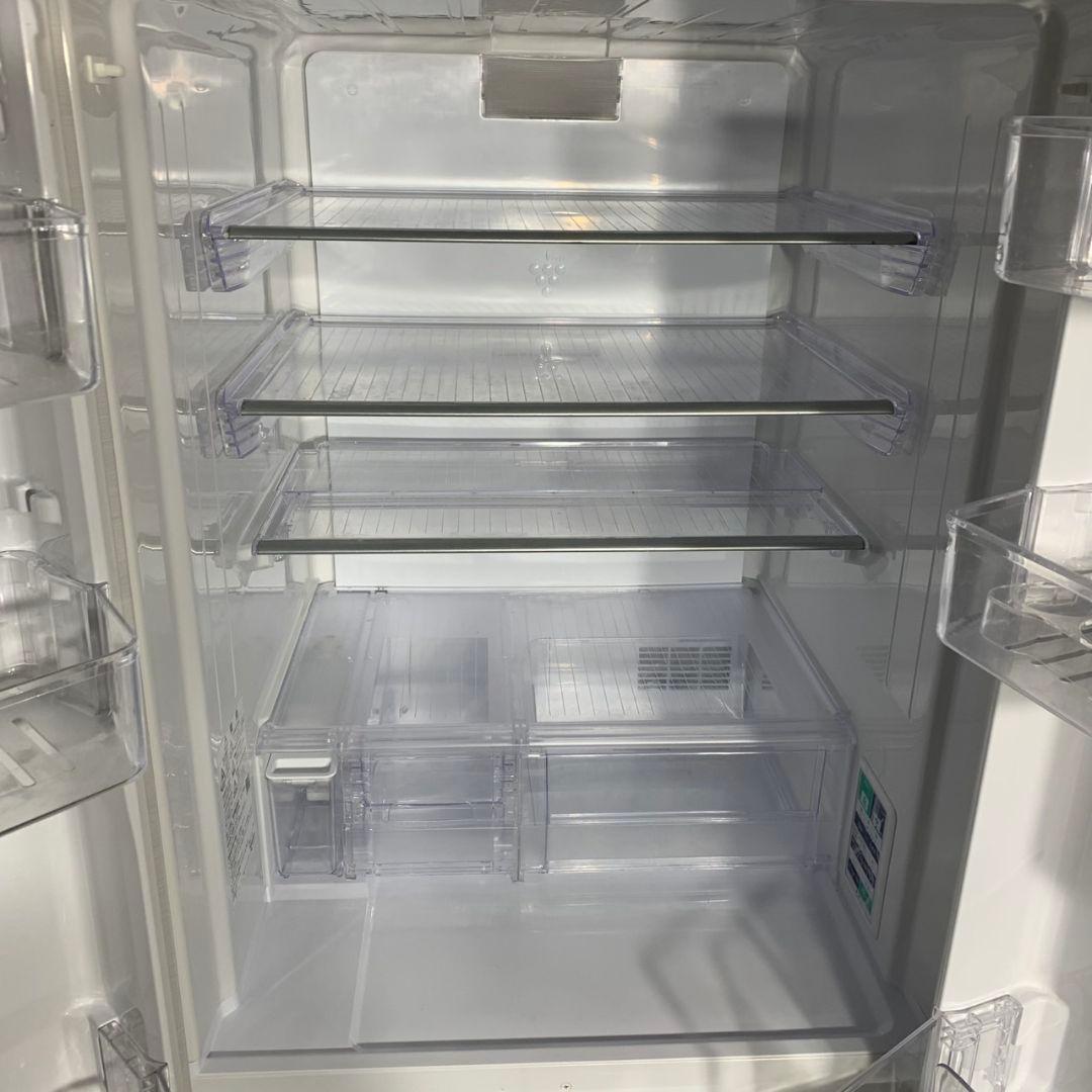 J258R SHARP 6ドア冷凍冷蔵庫 SJ-PF46C-H 2017年製