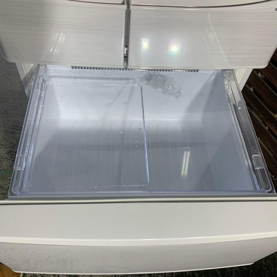 J258R SHARP 6ドア冷凍冷蔵庫 SJ-PF46C-H 2017年製