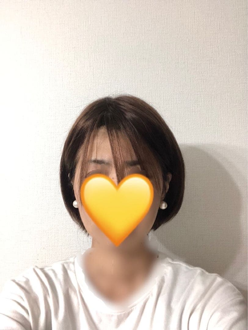 人毛100% ブラウン　ショートボブ 未使用　医療ウィッグ