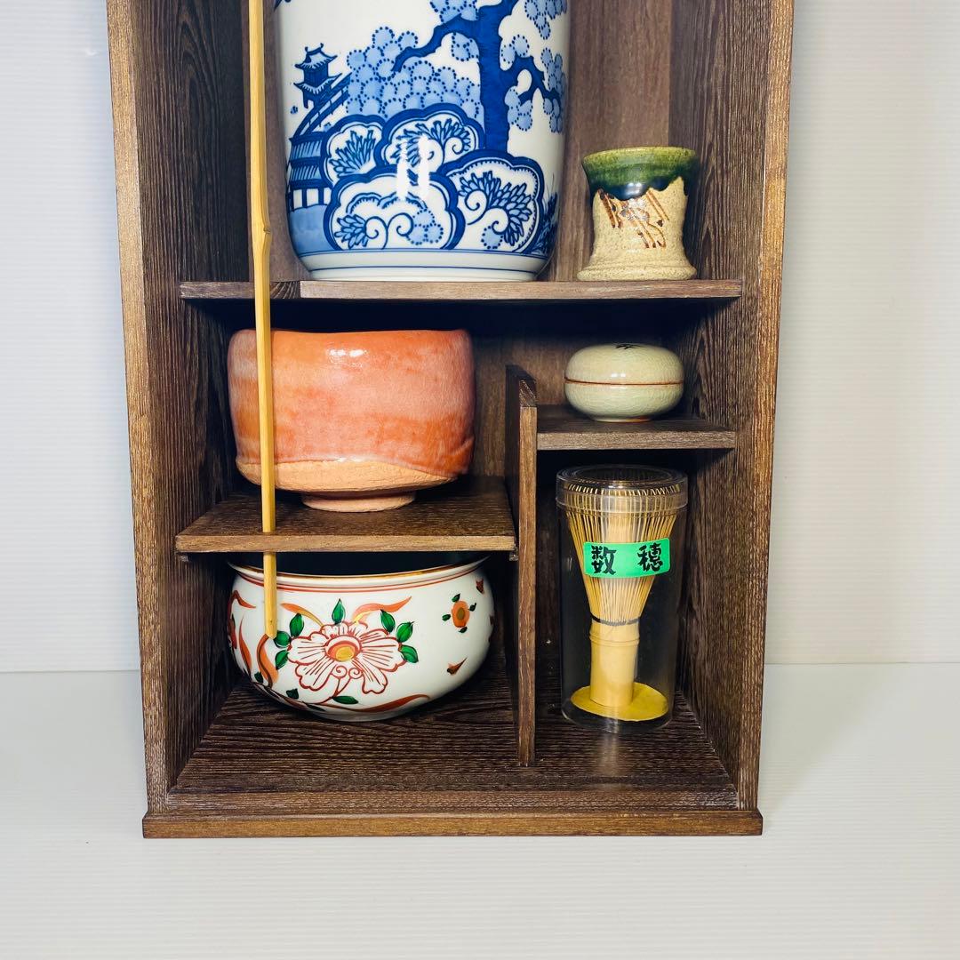 茶道具一式 短冊箱 桑製 旅箪笥 セット 洞華 紫雲 桂窯