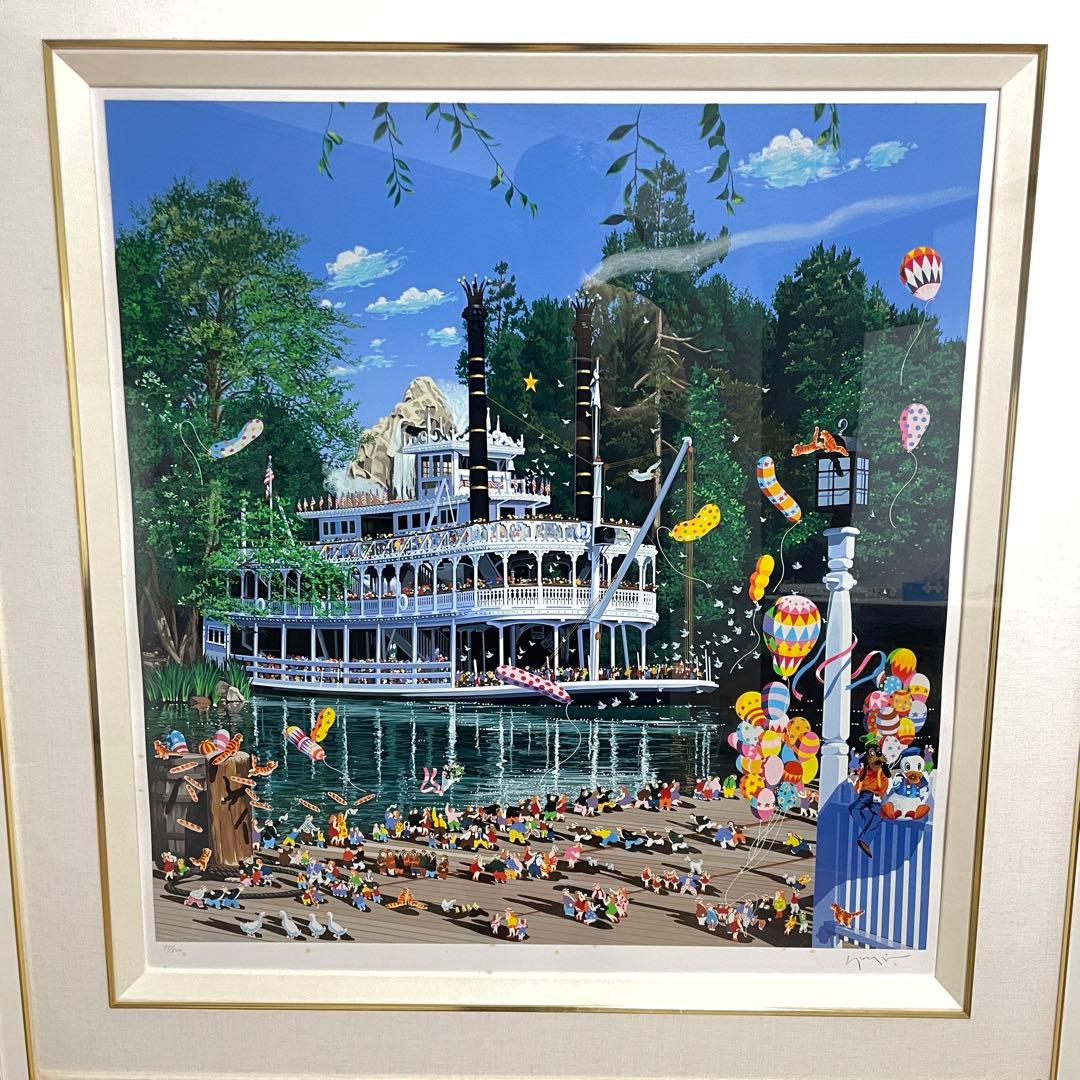 ヒロ ヤマガタ マーク トゥエイン号 ディズニー シルクスクリーン 限定 保証書