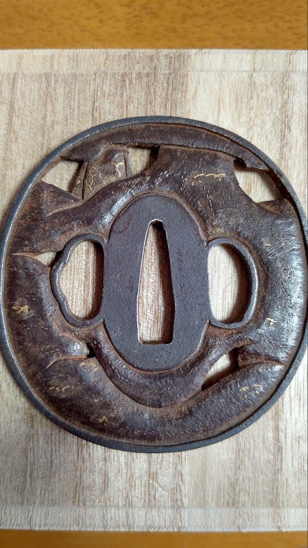 江戸期 鍔、木箱付