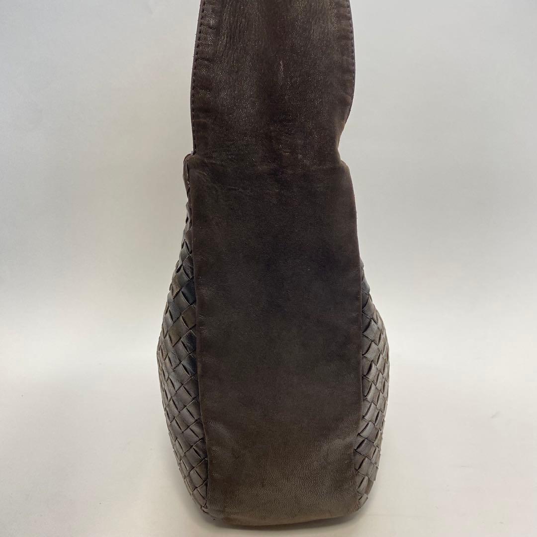 ボッテガヴェネタ ブラウン イントレチャート ワンショルダーバッグ