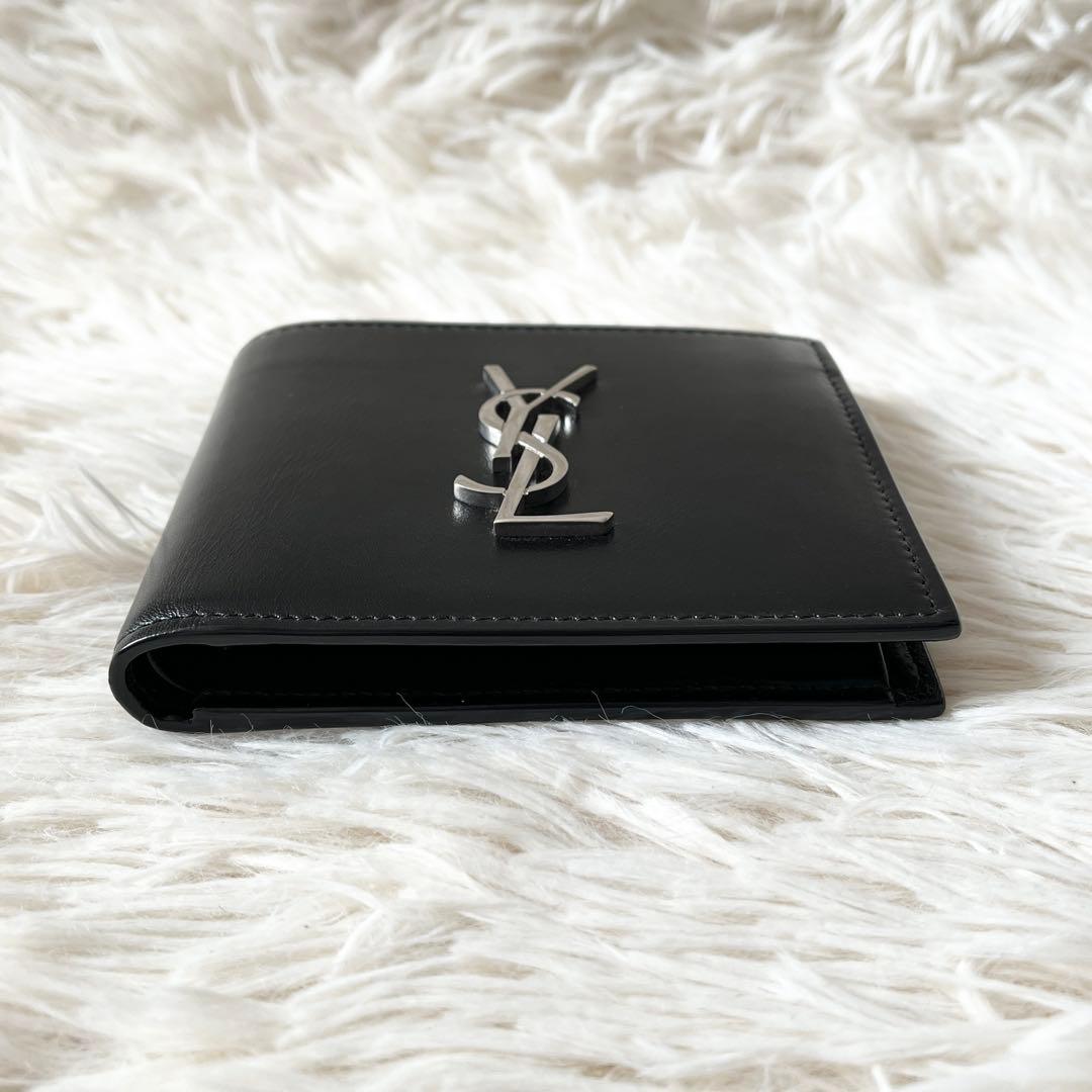 ⭐️未使用品⭐️ サンローラン YSL カサンドラ 二つ折り財布 ブラック