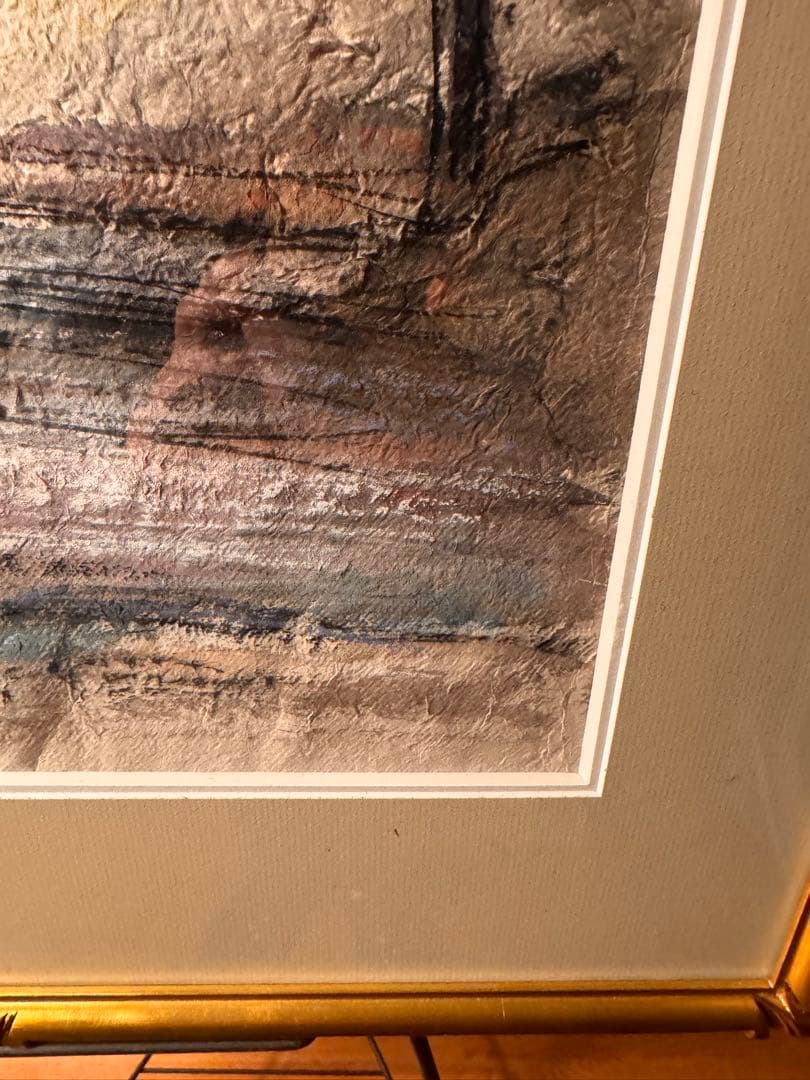 川村啓子 水彩画 公園 20号 額装済み 水彩連盟会員 箱あり