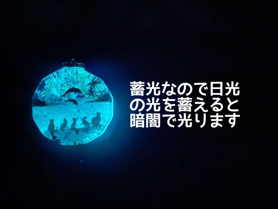 すず☆らん様専用/オーロラとイルカと子猫達 蓄光 オルゴナイト