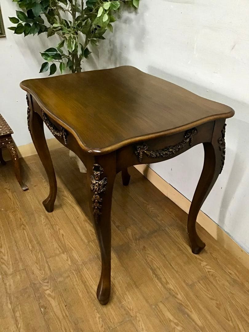 アルパカ☆管270☆イタリア製☆アンティーク☆2人用ダイニングテーブル