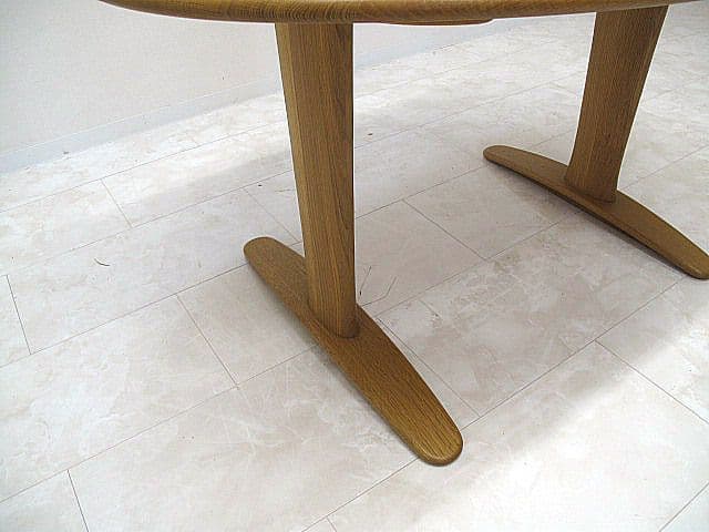 【展示品】 HIDA 飛騨産業 侭 ビーンズ型 オーク無垢材ダイニングテーブル