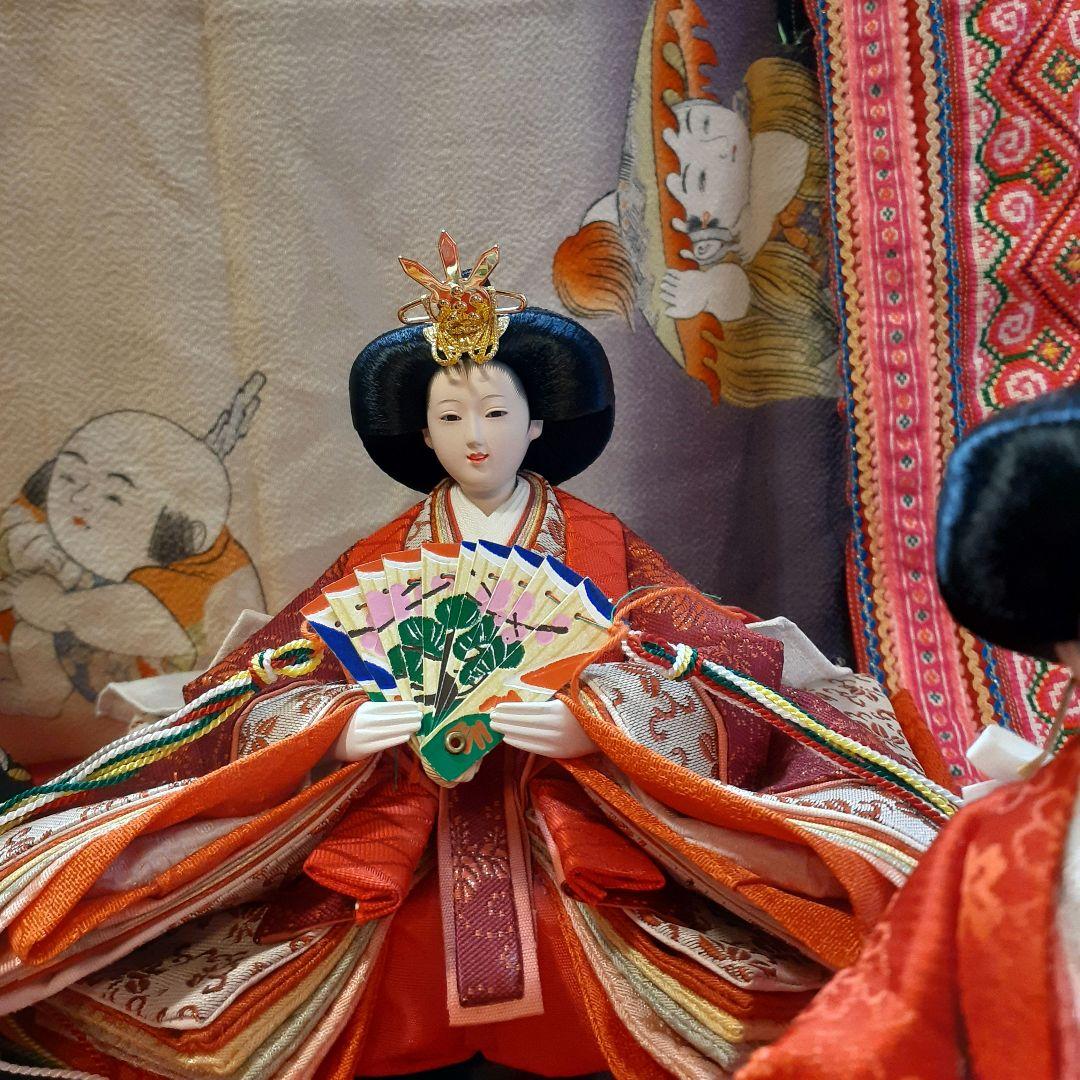 伝統的な雛人形セット　梛葉五人揃え