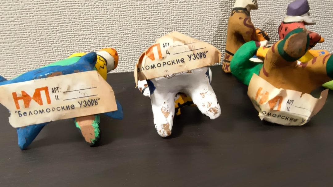 旧ソ 伝統工芸品 民芸品 ディムカヴァ・ディムコヴォ 土人形 楽器弾き人形