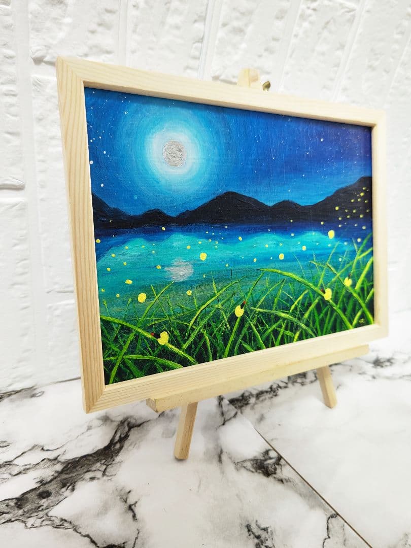 油絵 絵画【ほたるの里】