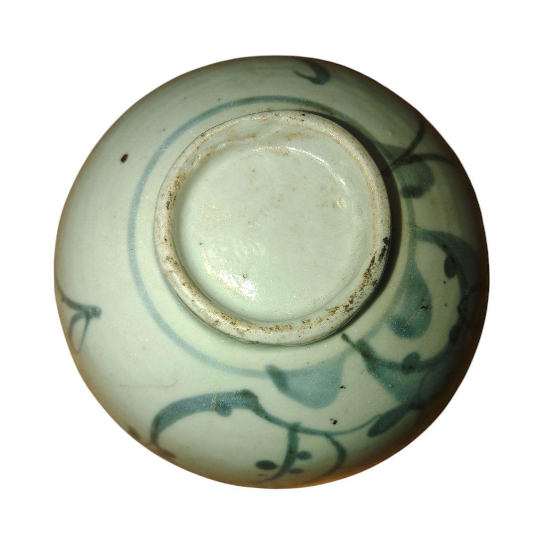 江戸時代　古伊万里くらわんか染付碗　金継ぎ