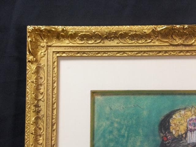 田村孝之介 直筆サイン『舞妓』ペーパーにパステル画 10号 0418K