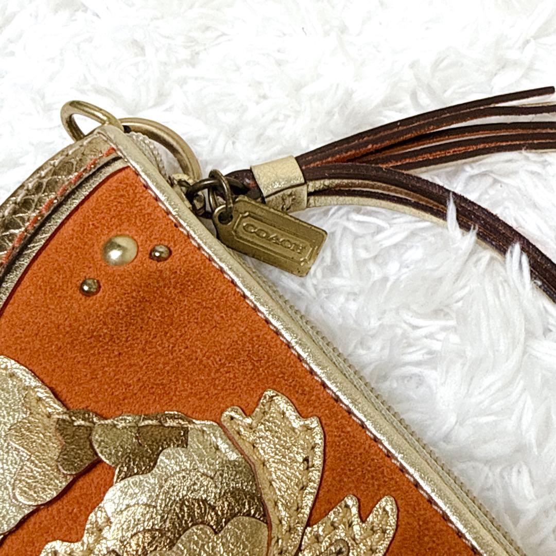 入手困難✨ COACH コーチ ケース 小物入れ 金魚 派手 ゴールド