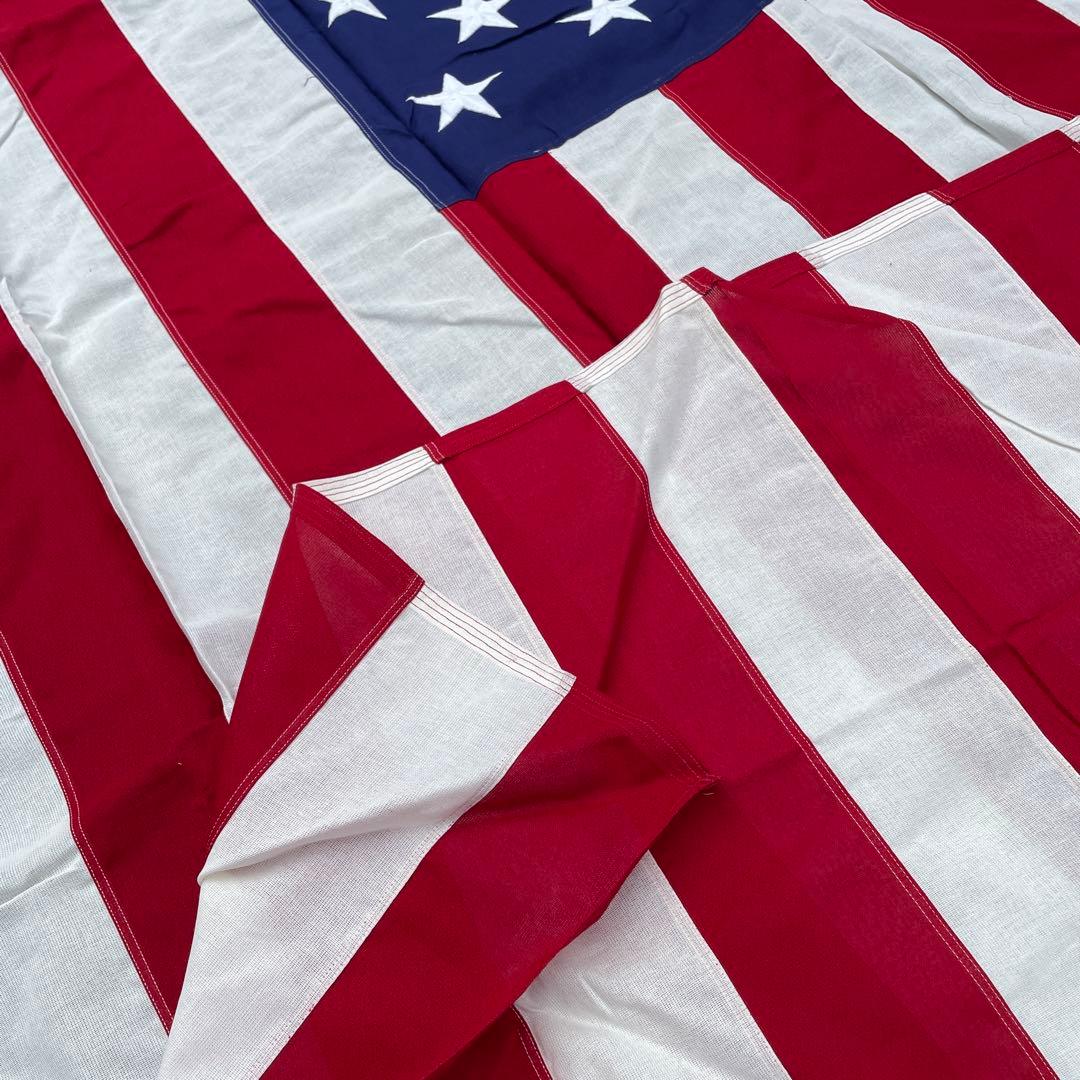 特大！BIG アメリカヴィンテージ星条旗cottonフラッグ　USAアンティーク