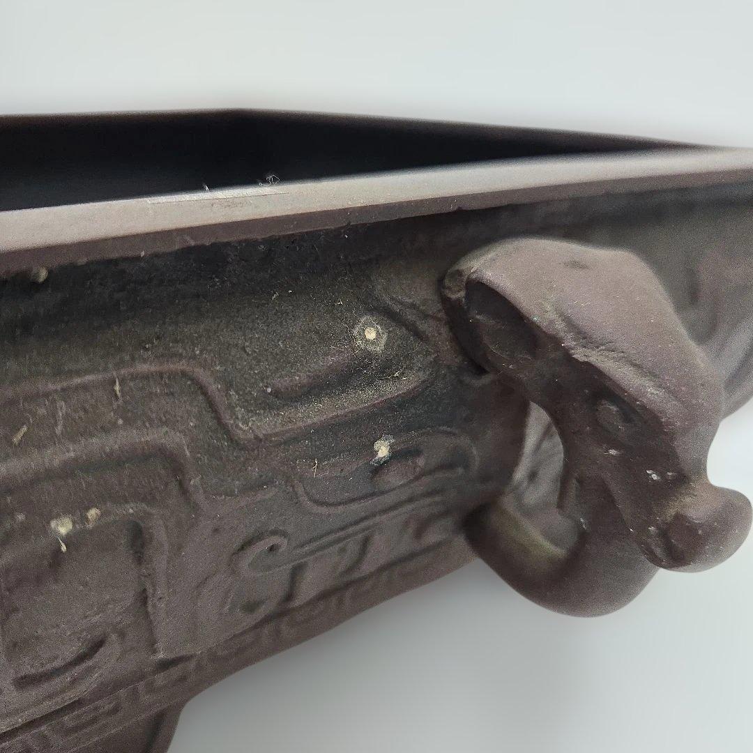 根来琢三作 角砂鉢 アンティーク雑貨