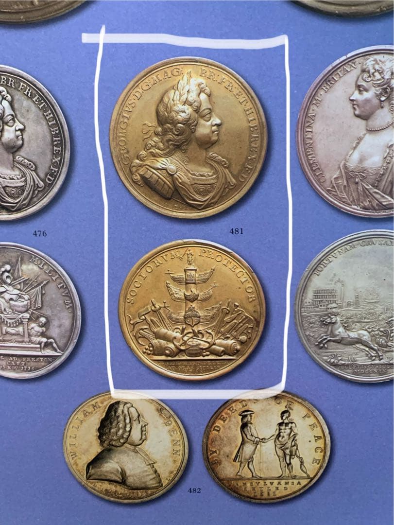 値下げ❗️ ジョージ1世 シルバーメダルパッサロ海戦 素晴らしいダーク