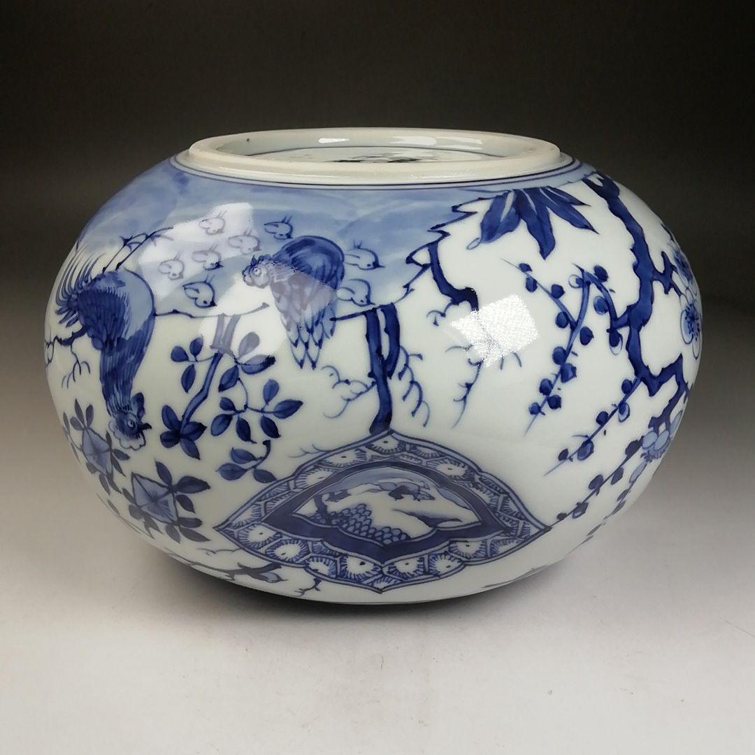 Ｗ６５　水指　『祥瑞写　蜜柑』『静山 造』　共箱　茶道具