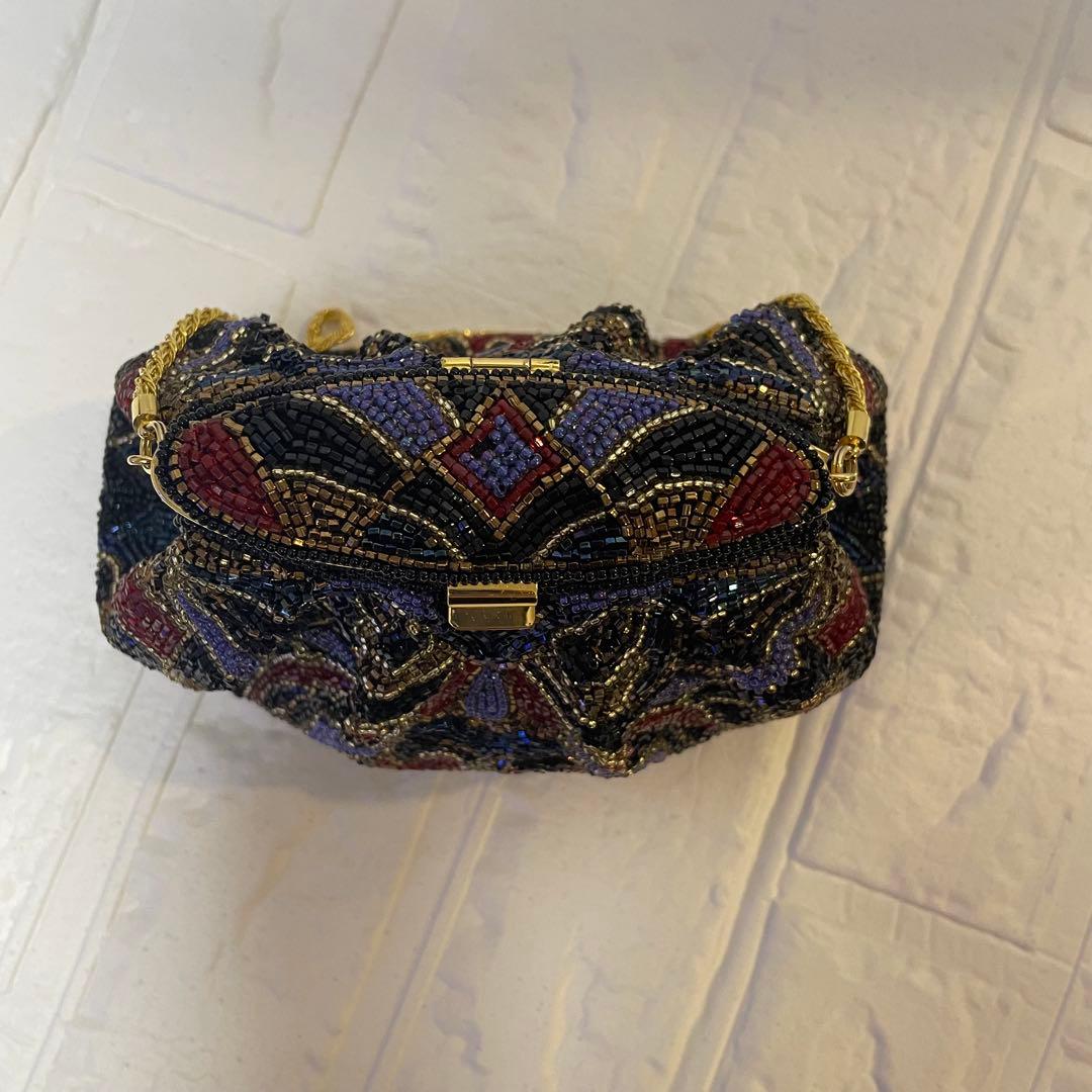 ビーズ　ハンドバッグ　LUMY はしもと　パーティーバッグ