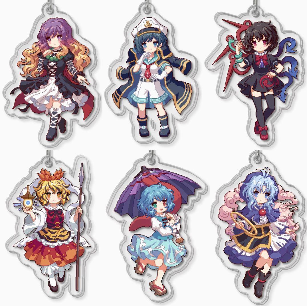 東方プロジェクト アクリルキーホルダー 46個 小傘 一輪 寅丸星 聖白蓮