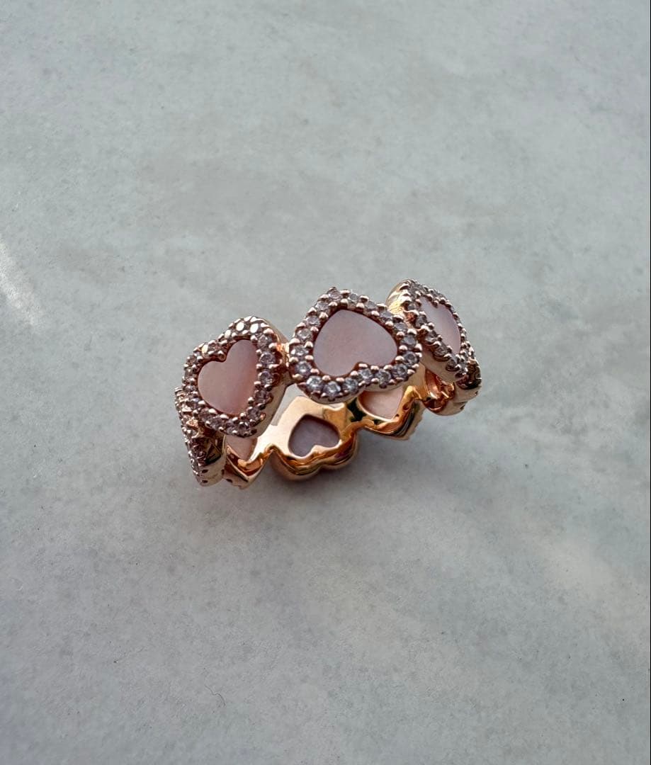 APM monaco ピンクマザーオブパール ハートリング