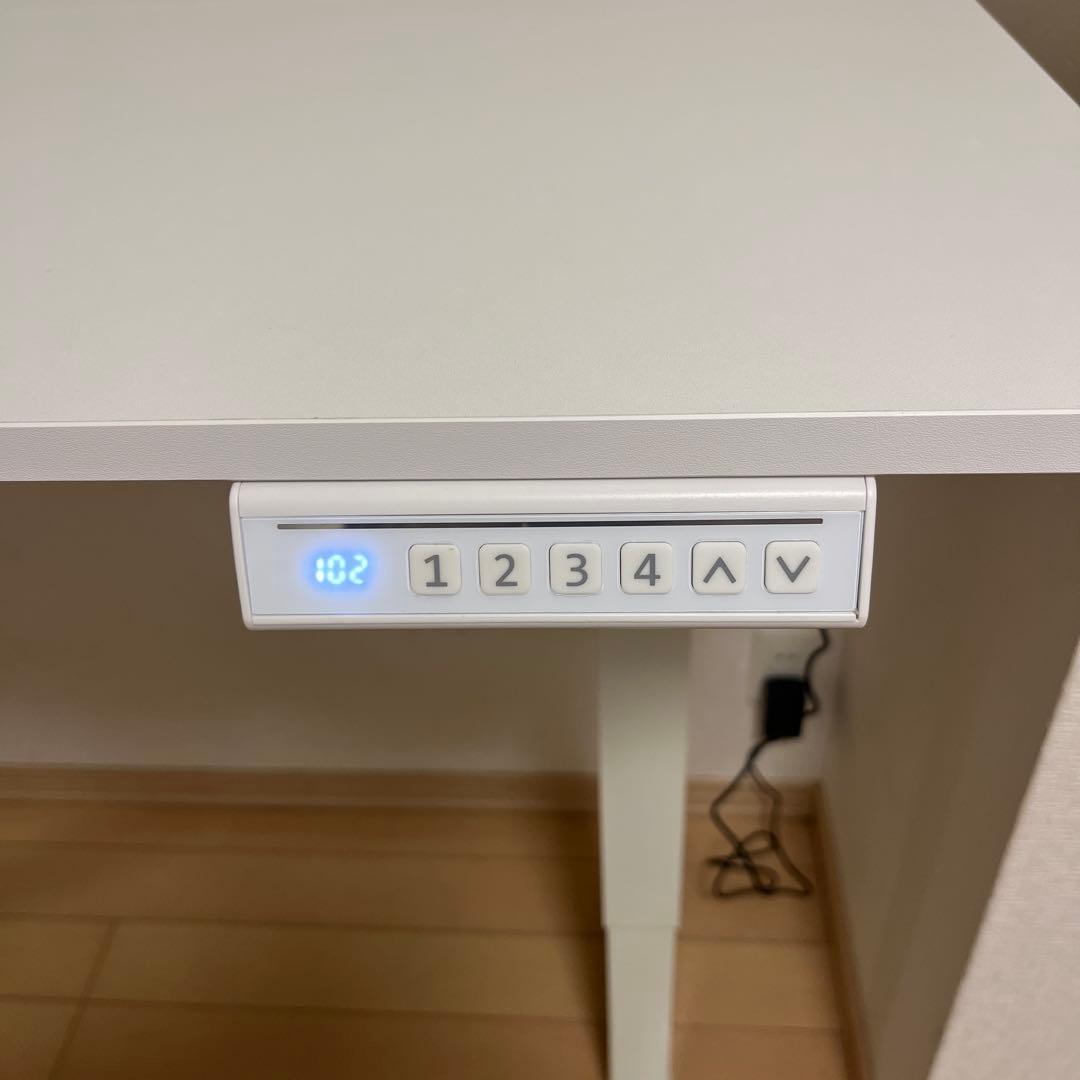 電動昇降式デスク　ErGear　ホワイト　140 x 70 x 72-118cm