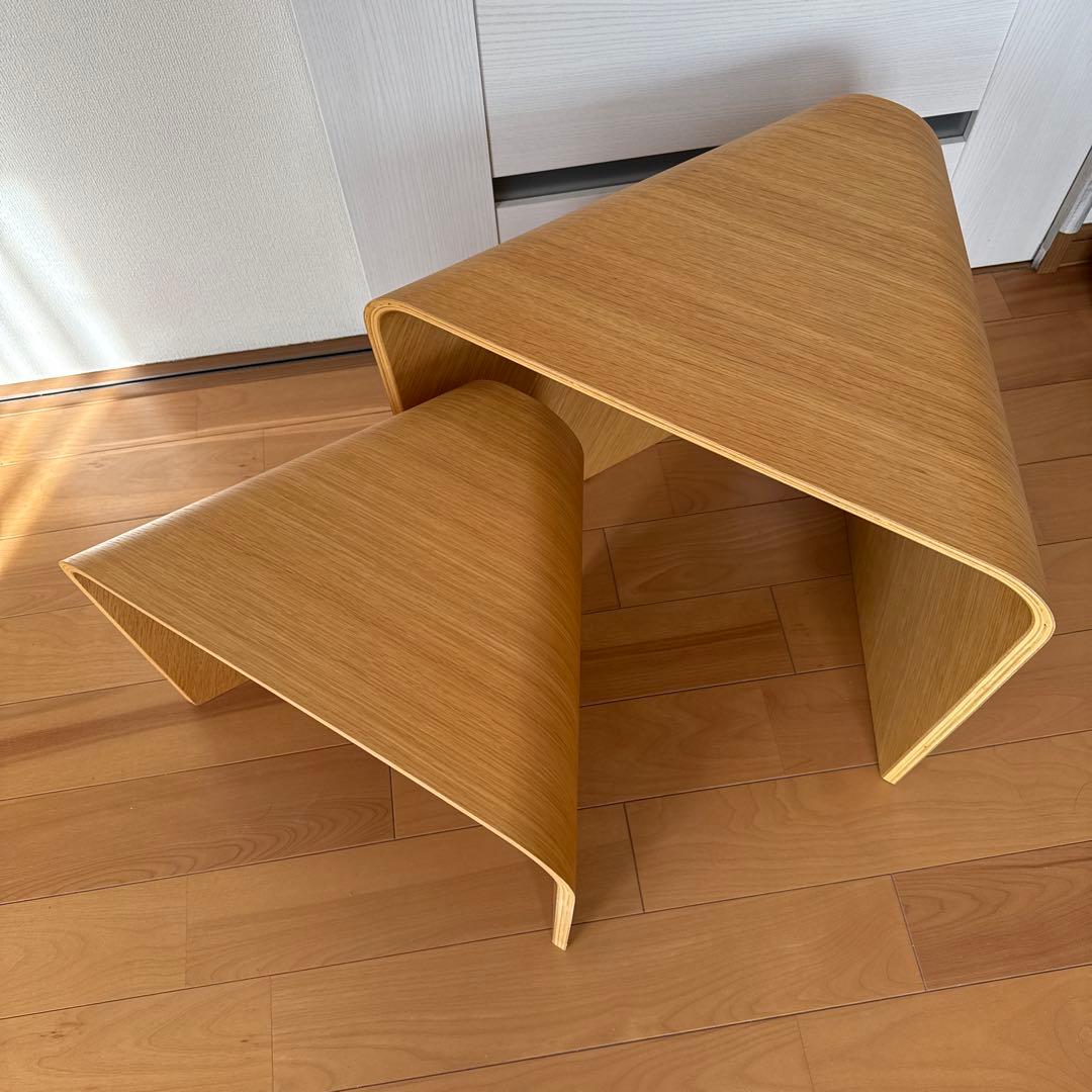 無印 重なるテーブルベンチ オーク材