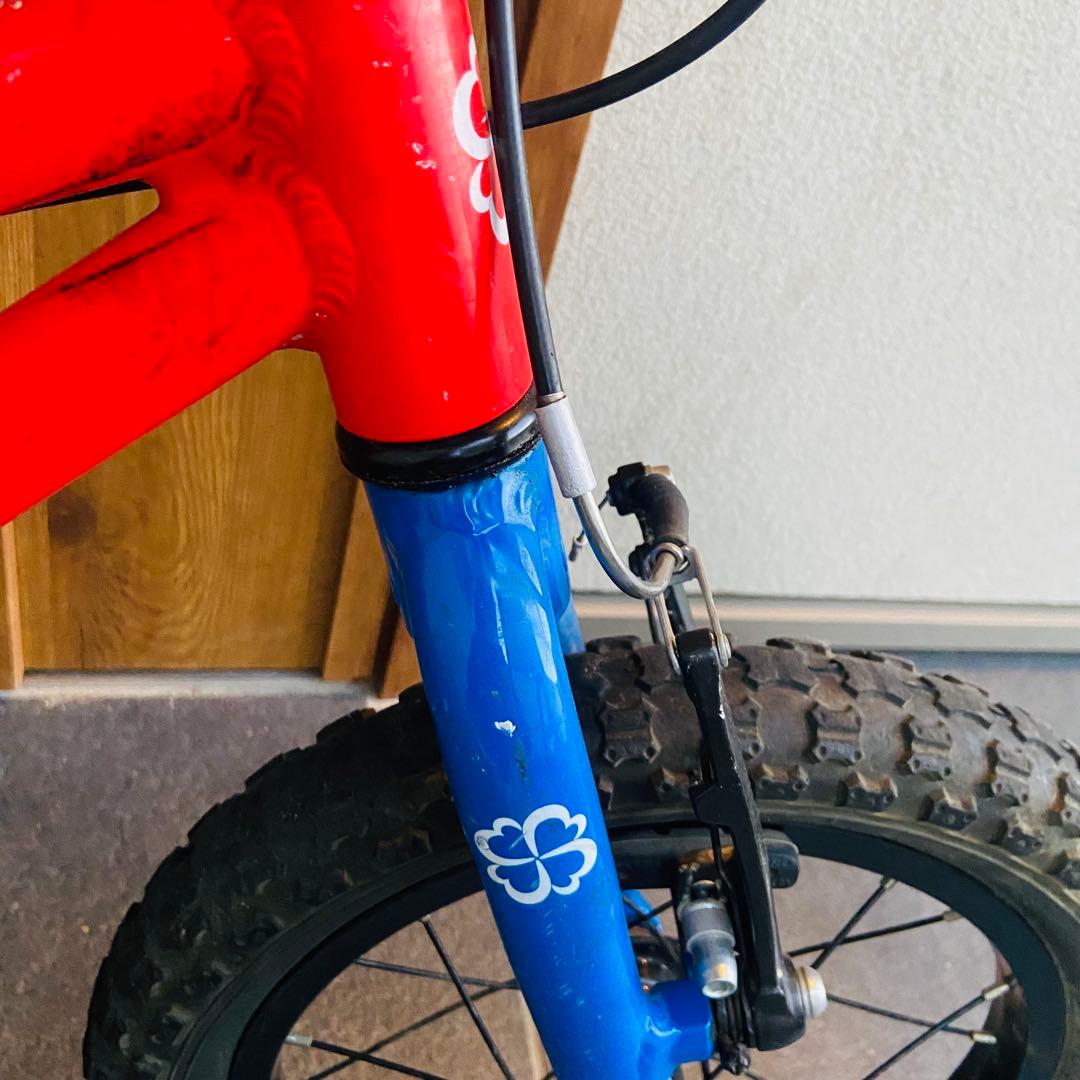 【送料込み】ヨツバサイクル ヒーローレッド 14インチ　ヨツバゼロ