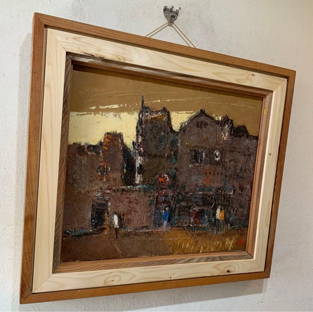絵画　額装　油彩肉筆画　英作　風景画　F10