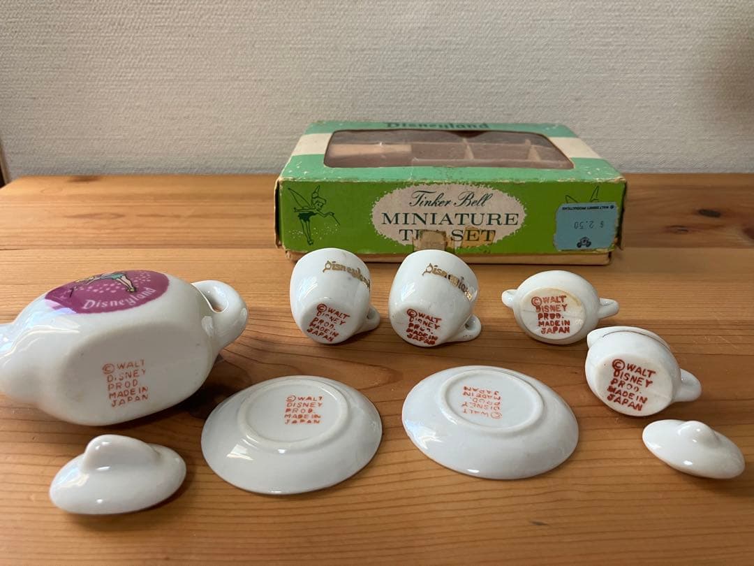 1970 ディズニーランド　ティンカーベル　ミニチュアティーセット