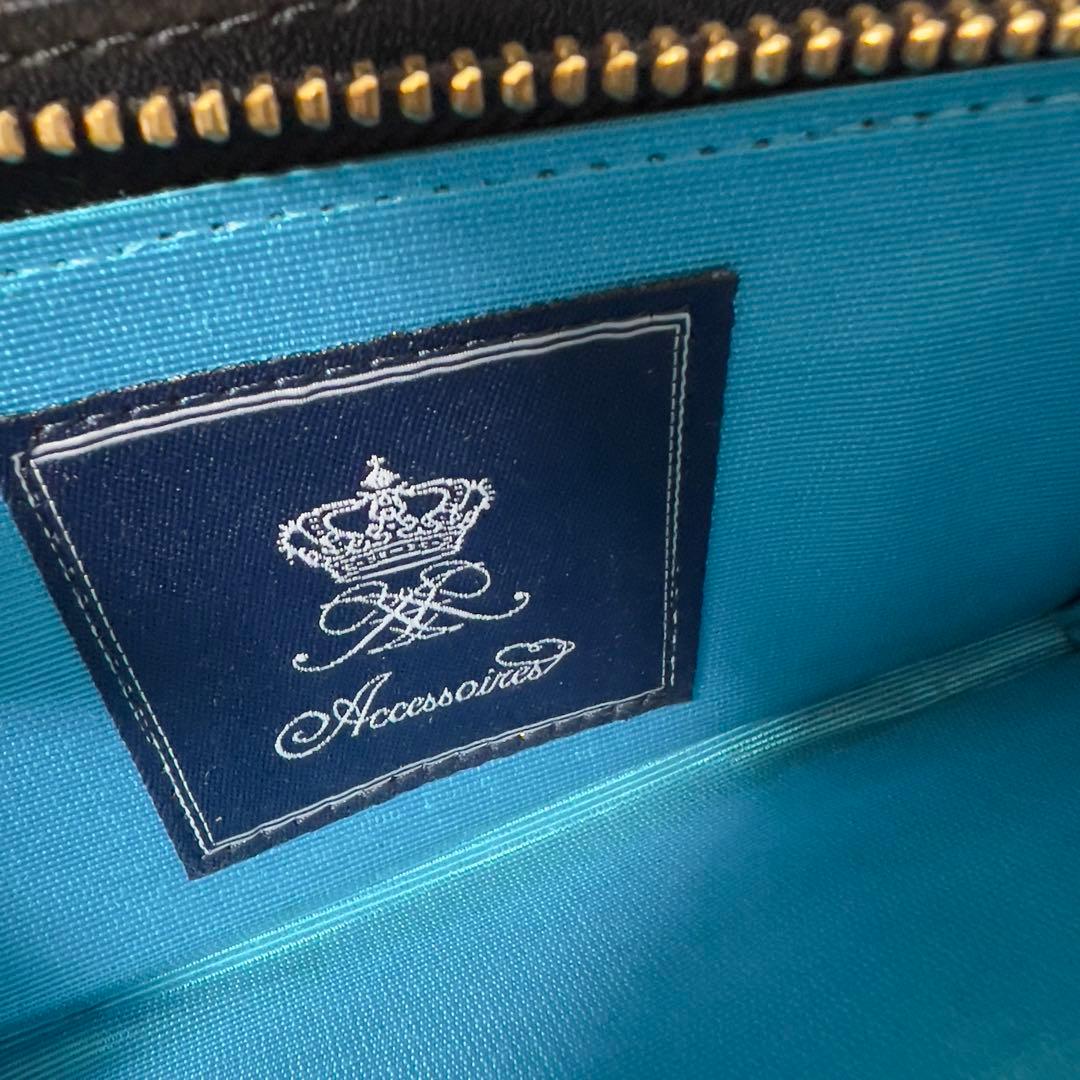 ADMJ ウォレットバッグ 長財布 2way スワロフスキー ビジュー ブラック