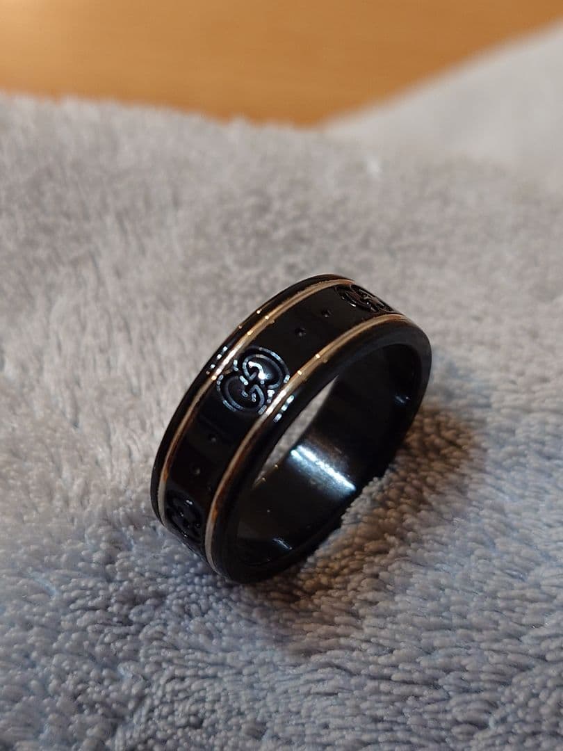 GUCCI アイコンブラックリング サイズ19