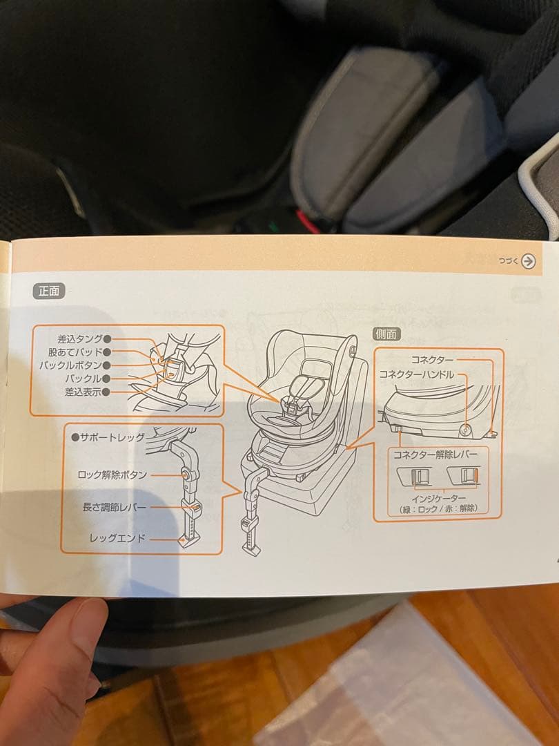 combi グレー チャイルドシート 5点式ベルト