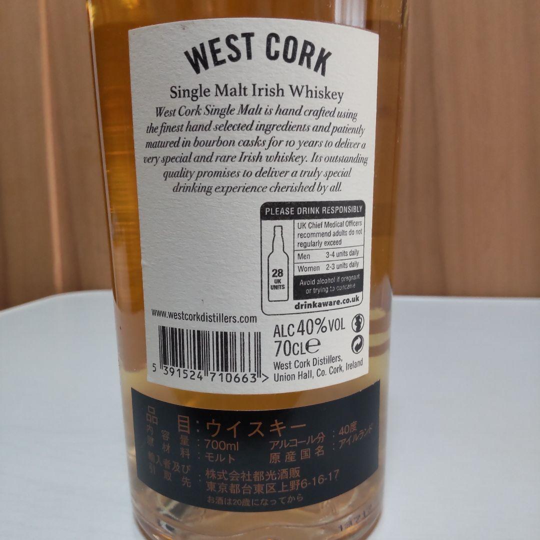 WEST CORK 10年 シングルモルトウイスキー 700ml 40% - メルカリ