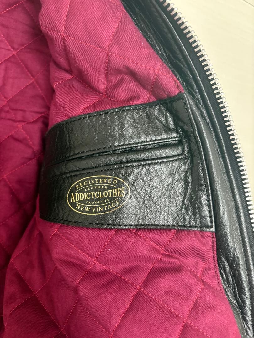 Addict Clothes レザージャケット ブラック 38 ディアスキン