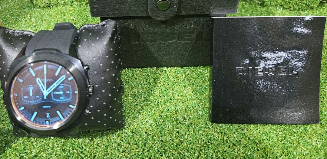 終値DIESEL 新品未使用 ディーゼルラバーベルト 腕時計 ブラック/ブルー