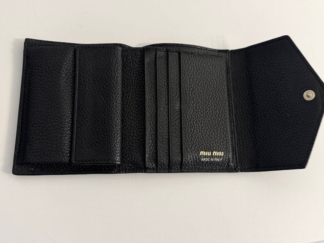 MIU MIU 財布 三つ折り レザー ミニウォレット