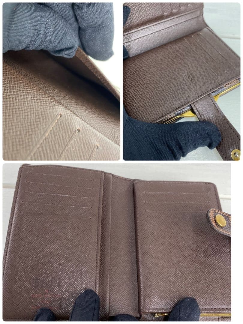 新型美品✨️ルイヴィトン　ヴィエノワ　ダミエ　エベヌ　二つ折り　財布