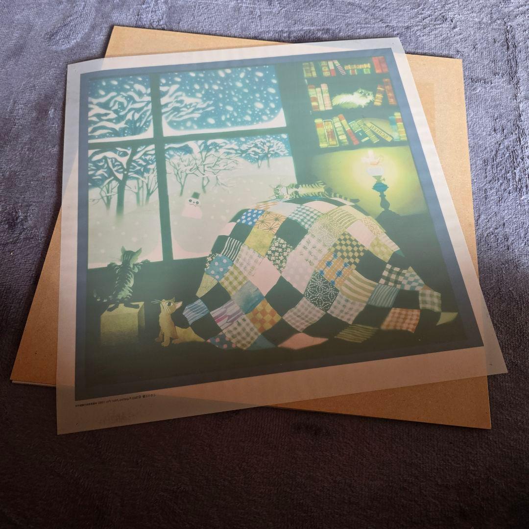 藤城清治 影絵作品 フィルムアート 「こたつと猫」