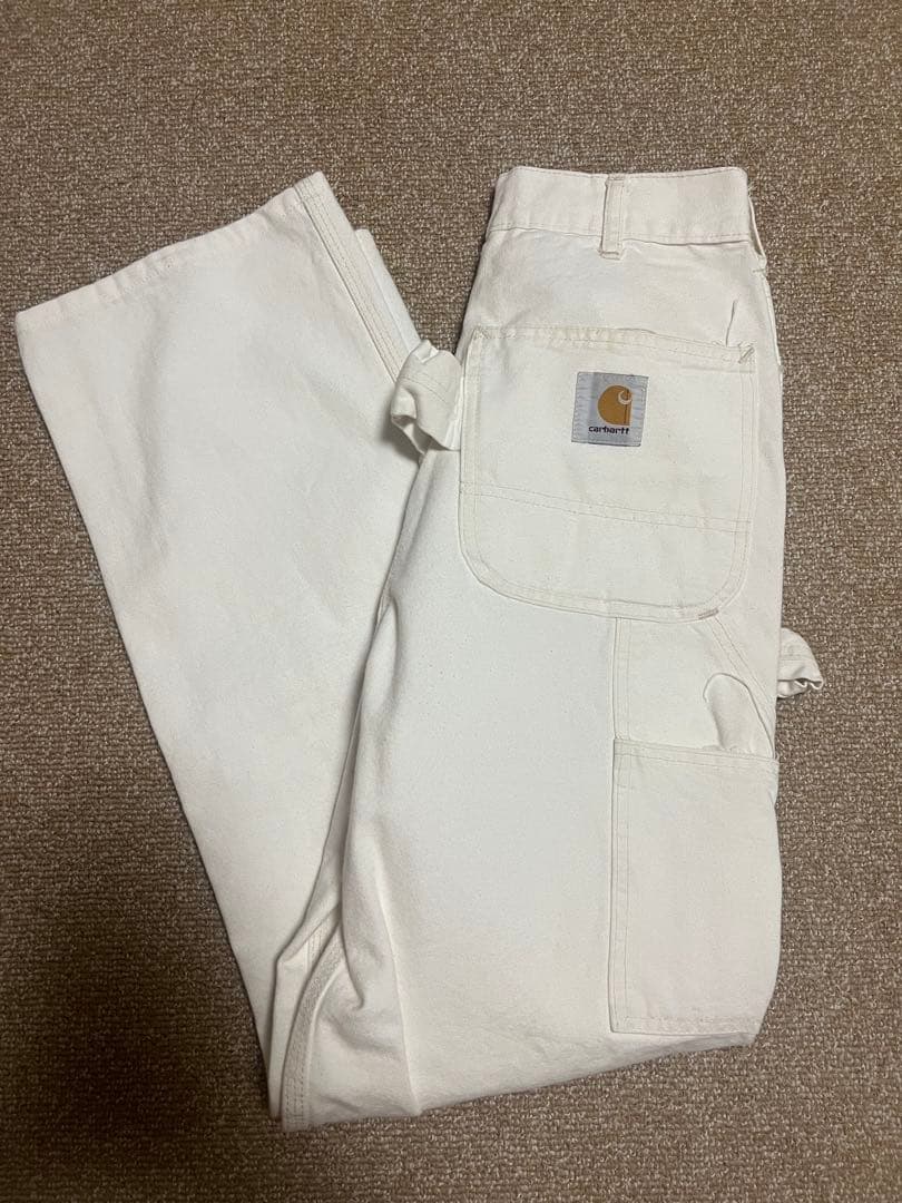 Carhartt ホワイト カーゴパンツ