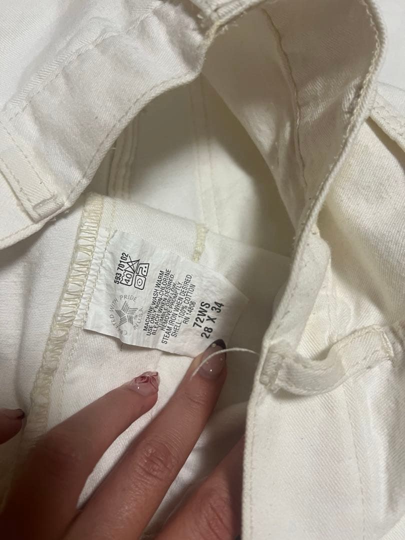 Carhartt ホワイト カーゴパンツ