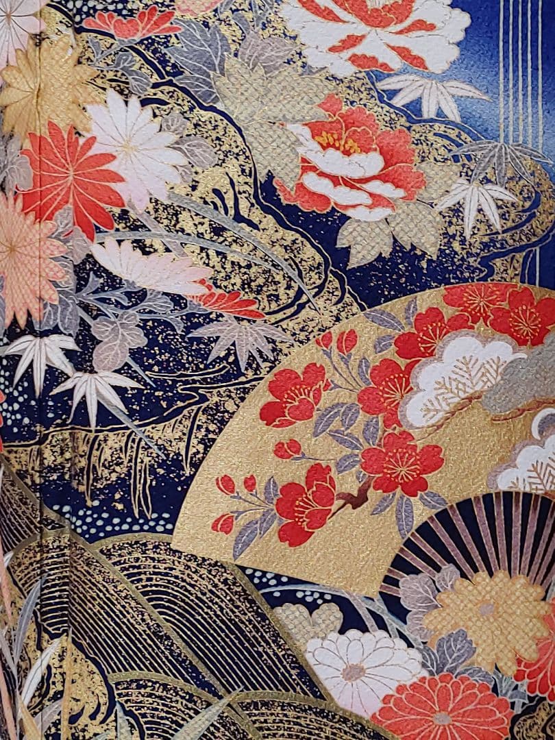 振袖 単品 青 金彩 成人式