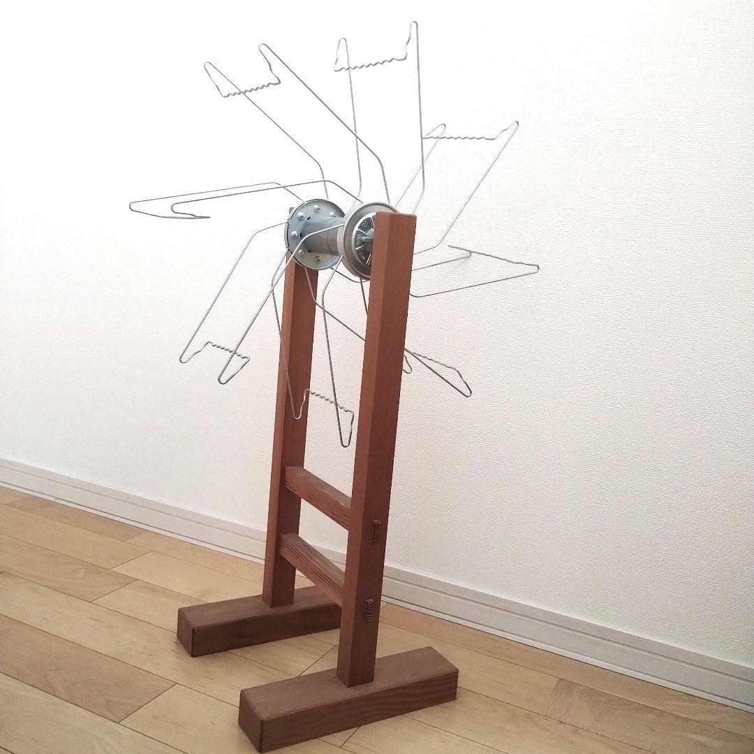 機織り　手織り　糸巻き　木製　金属製 かせくり機　 土台 ＆ かせ掛け