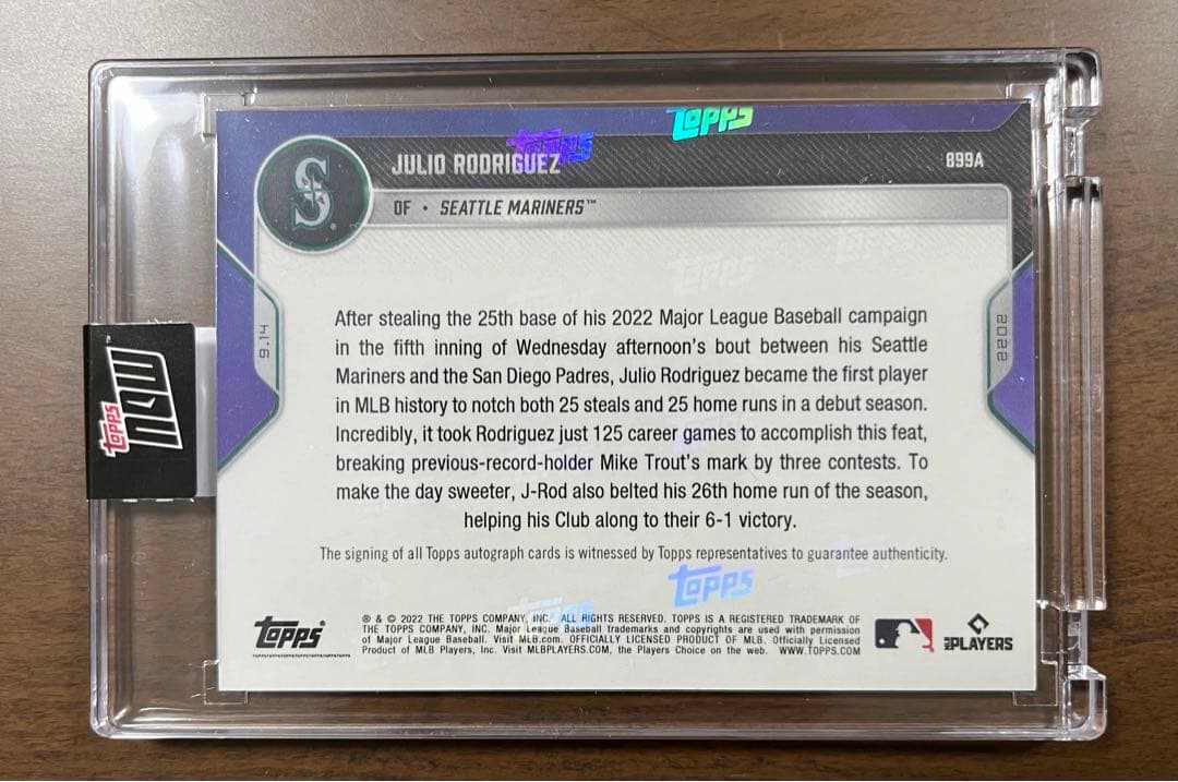 【最終値下げ】フリオ・ロドリゲス topps now auto 直筆サイン RC