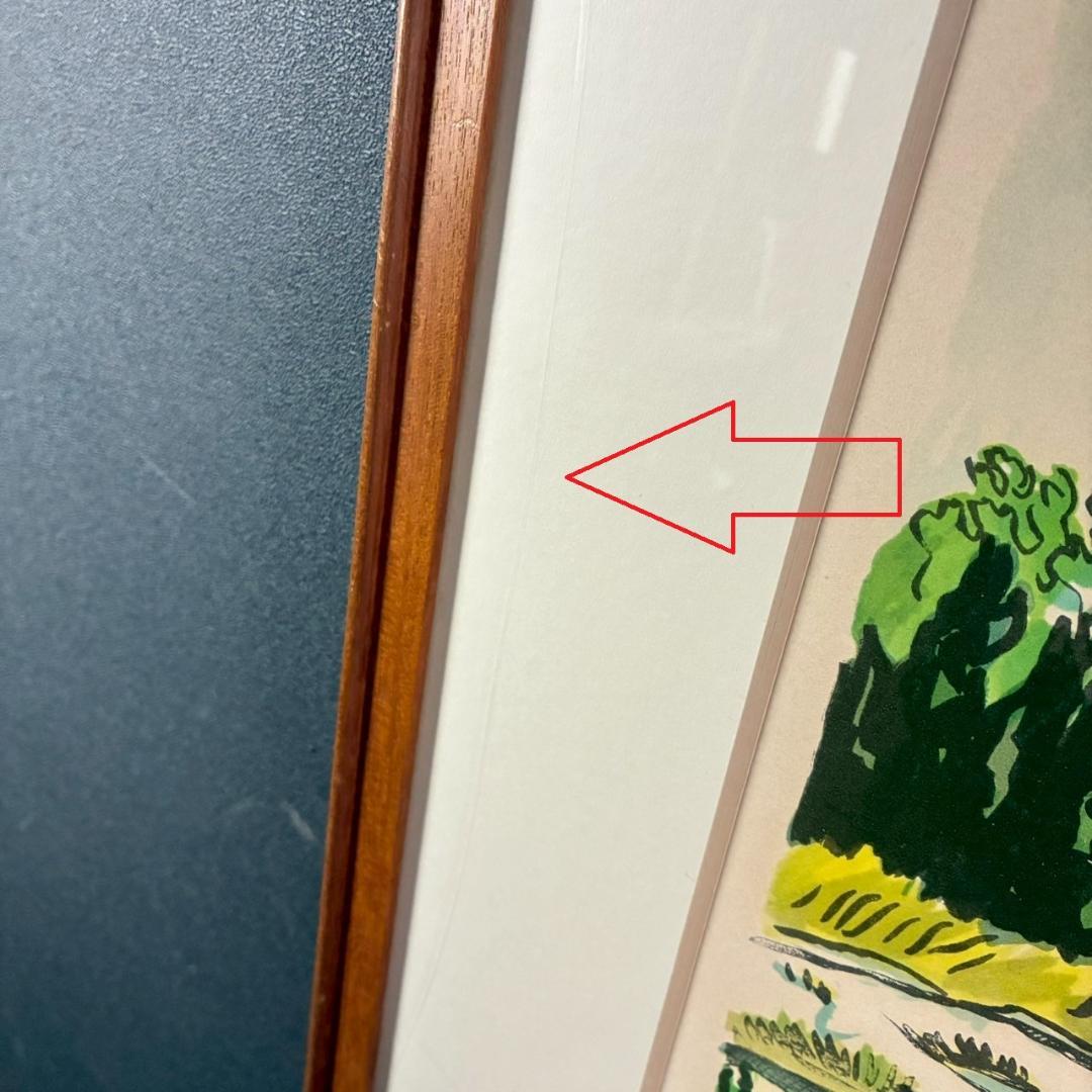 イヴ・ブライエ 風景画 リトグラフ 大作 直筆サイン入り 古径額 南フランス