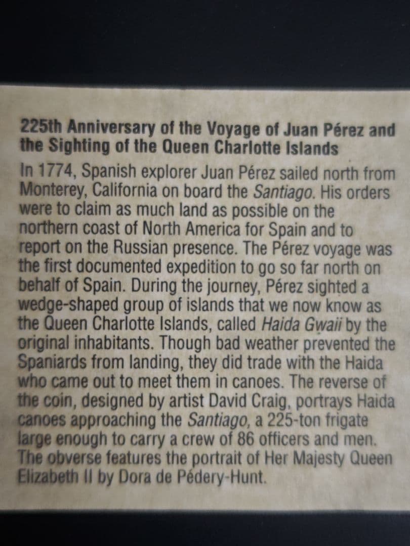 加 DOLLAR 225周年記念(1774〜1999) PF銀貨、説明書付