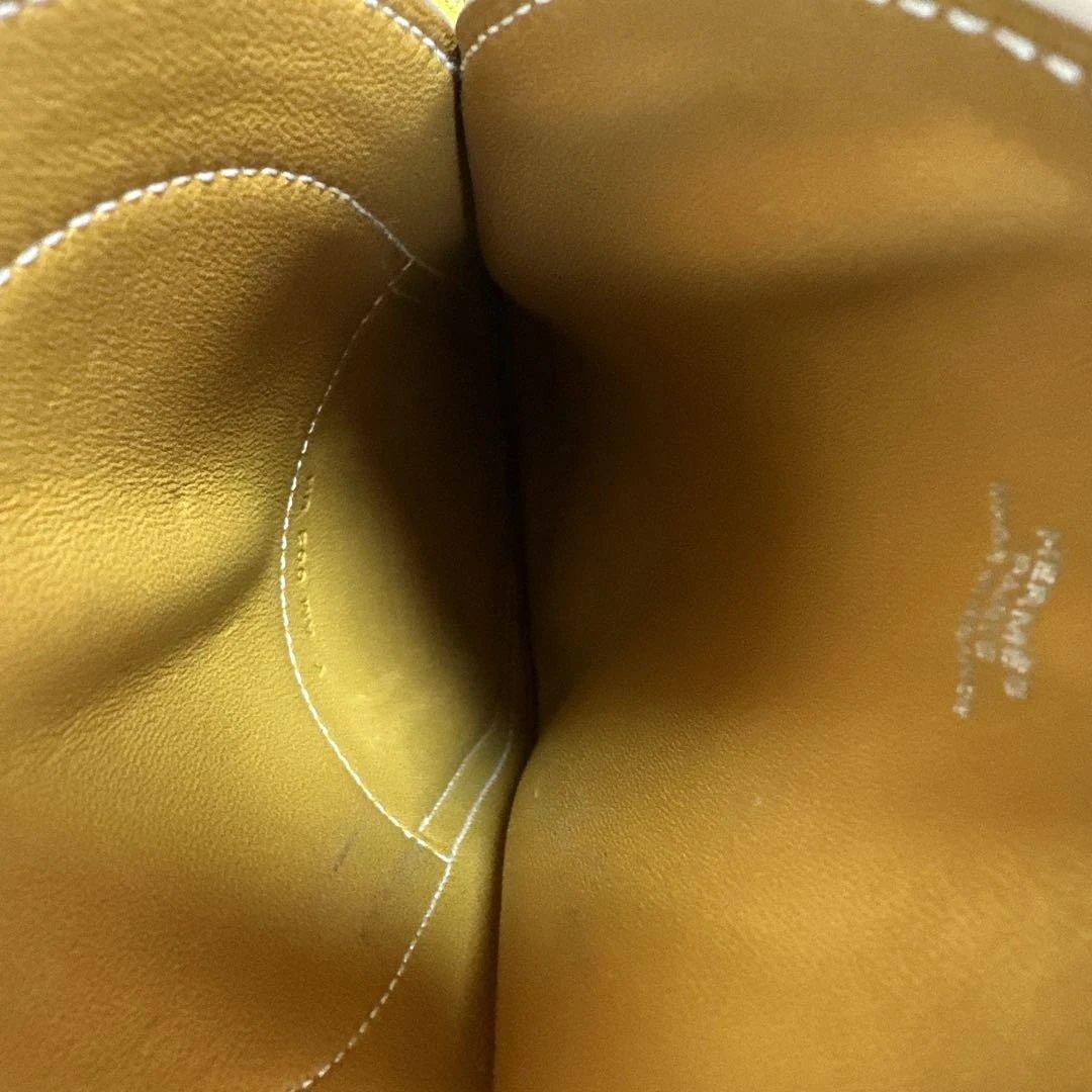 え*り様 エルメス　イエロー レザー スマホショルダーバッグ