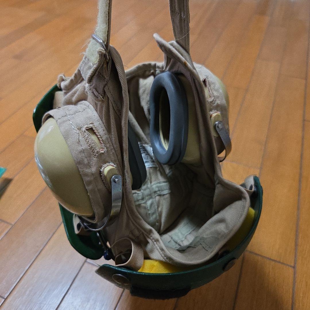 米軍 実物 フライトデッキクルー ヘルメット グリーン 7 1/2